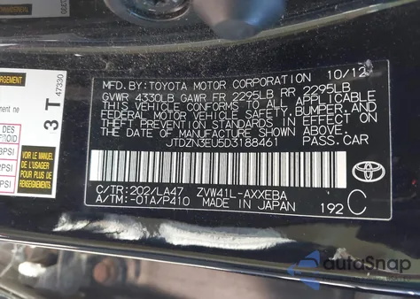2013 Toyota Prius V Five z USA, uszkodzony, nr VIN JTDZN3EU5D3188461
